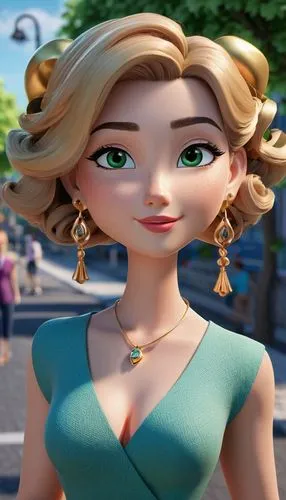 princess anna,elsa,tiana,princess' earring,rapunzel,galinda,Unique,3D,3D Character