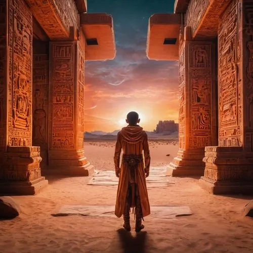 kemet,karnak,theed,abydos,ancient egypt,pharaonic,egyptian temple,tatooine,ancient egyptian,ozymandias,khnum,horus,filoni,karnak temple,abu simbel,agrabah,ptahhotep,ashoka,neferhotep,ramses ii,Conceptual Art,Sci-Fi,Sci-Fi 13