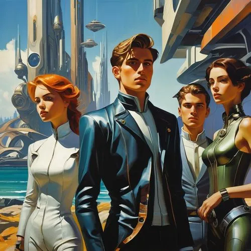 futurians,futurists,mcquarrie,sci fiction illustration,emshwiller,hildebrandt,Art,Artistic Painting,Artistic Painting 41