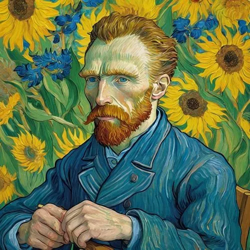 gogh,vincent,vincent van gough,zebrowski,luisetti,bernart,Illustration,Japanese style,Japanese Style 14