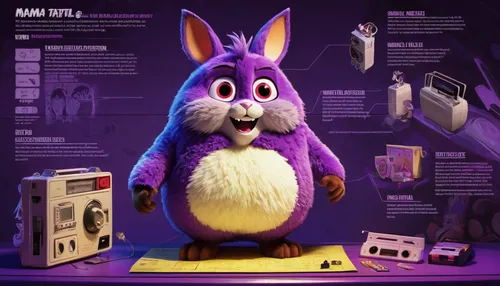 anthropomorphized animals,rabbit owl,anthropomorphized,anthropomorphic,3d model,3d figure,armadillo,aminal,boobook owl,animal figure,mammalian,thumper,game figure,whimsical animals,jackrabbit,wild rabbit,purple rizantém,rebbit,wall,aardvark,Unique,Design,Character Design