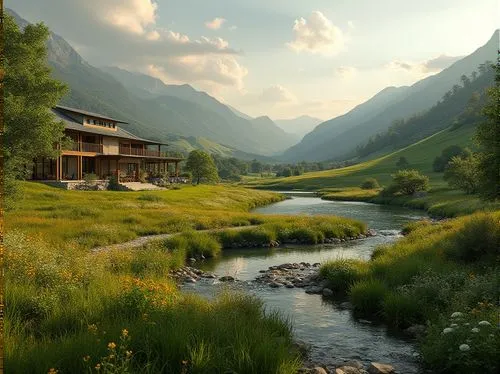 house in the mountains,house in mountains,alpine landscape,home landscape,oberalp,meadow landscape,the alps,the cabin in the mountains,beautiful landscape,courchevel,swiss alps,alpine meadow,switzerland,south tyrol,alpine pastures,austria,andermatt,alps,chalet,mountain meadow,Photography,General,Realistic