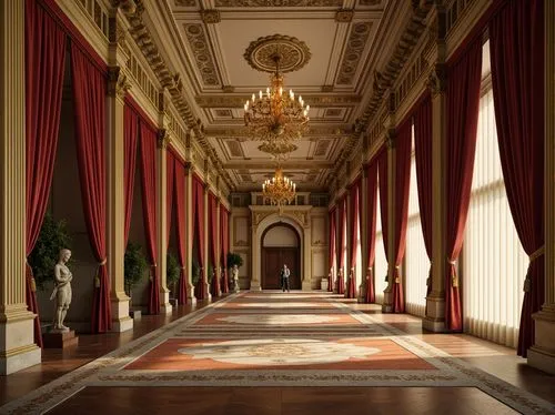 corridor,hallway,royal interior,residenz,royal palace,the royal palace,cliveden,europe palace,hermitage,corridors,versailles,enfilade,neoclassical,entrance hall,the palace,mikhailovsky,drottningholm,burgtheater,venaria,ornate room