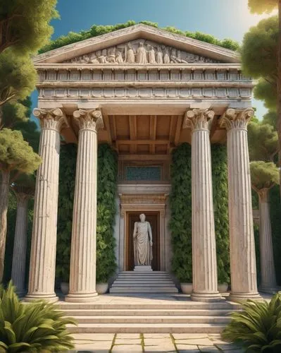 greek temple,artemis temple,zappeion,temple of diana,doric columns,roman temple,metapontum,neoclassical,three pillars,pillars,halicarnassus,caesonia,caesarion,panagora,panathenaic,leptis,egyptian temple,asclepius,peristyle,amphipolis,Illustration,Retro,Retro 16