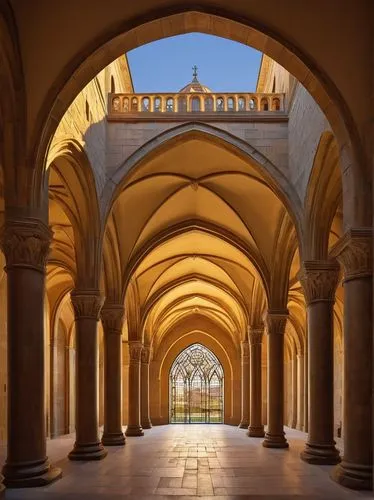 arcaded,cloister,cloistered,porticos,archways,colonnade,colonnades,stanford university,vaulted ceiling,certosa di pavia,cloisters,residenz,loggia,porticoes,arches,zwinger,three centered arch,abbaye de belloc,mirogoj,western architecture,Illustration,Realistic Fantasy,Realistic Fantasy 26