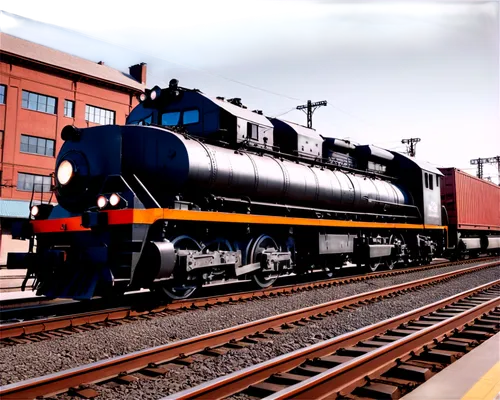 steamtown,freight locomotive,freight train,freight trains,railhead,mixed freight train,railyard,freights,freight,railfan,through-freight train,railroading,conrail,railheads,freight depot,locomotives,wabtec,railyards,atsf,heavy goods train locomotive,Illustration,Realistic Fantasy,Realistic Fantasy 46