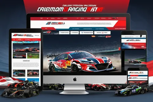 Develop a professional racing website header with a modern font that showcases the excitement of the sport.,website design,endurance racing (motorsport),website,home page,sports car racing,marroc join