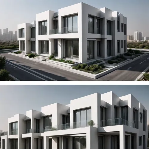 3d rendering,new housing development,modern architecture,cube stilt houses,townhouses,apartments,white buildings,build by mirza golam pir,arhitecture,residential,residential house,modern house,dhabi,s