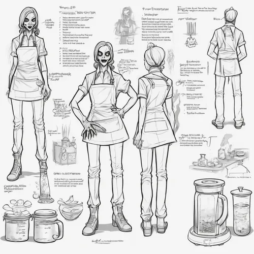 sewing pattern girls,recipes,food and cooking,cooking book cover,chef's uniform,protective clothing,grilled food sketches,bread recipes,cooking ingredients,food line art,recipe,kitchen work,personal protective equipment,food preparation,cooking,costume design,girl in the kitchen,vegetable outlines,food ingredients,cookery,Unique,Design,Character Design