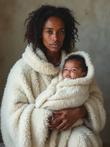 a Creole woman in white holding a baby wrapped up in a blanket,a mother holding her baby wrapped in a blanket,eritreans,little girl and mother,eritrean,beautiful african american women,mccurry,mother 