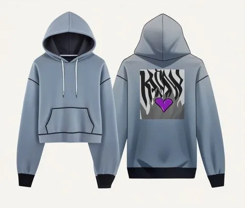 create this exact hoodie size  to long hoodie keeping the color same paint grey in both the hoodie back and front ,a blue hoodie with a purple heart on the back,hoodies,hoodie,merch,reiss,rocksmith,dr