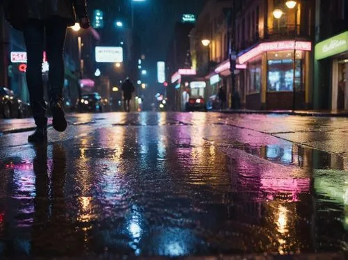 rainy,rain bar,walking in the rain,nacht,sidestreet,night image,Photography,General,Cinematic