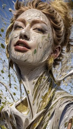 bodypainting,woman of straw,multiple exposure,bodypaint,painted lady,the blonde in the river,mystical portrait of a girl,botticelli,camo,body painting,photomontage,photomanipulation,photo manipulation,natural cosmetic,sprint woman,gold paint stroke,splattered,double exposure,blonde woman,paint splatter