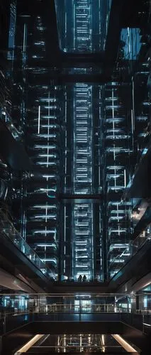 sulaco,oscorp,spaceship interior,atrium,titanum,atriums,elevators,conduits,ufo interior,spaceship space,multilevel,metropolis,labyrinthian,delamar,cybercity,escalators,sector,arcology,cyberport,multi storey car park,Conceptual Art,Sci-Fi,Sci-Fi 09