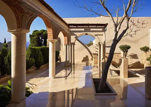 landscape design sydney,landscape designers sydney,courtyard,morocco,argan tree,moroccan pattern,argan trees,holiday villa,marrakesh,stucco wall,provencal life,inside courtyard,riad,marble palace,3d rendering,garden design sydney,tunisia,pergola,marrakech,hala sultan tekke,Photography,General,Realistic