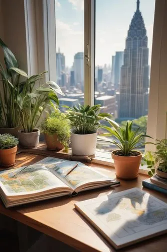 terrariums,house plants,houseplants,windowsill,window sill,botanical frame,office desk,exotic plants,window view,study room,roof garden,plantes,furnished office,creative office,microstock,plantas,terrarium,microhabitats,home office,workspace,Illustration,Paper based,Paper Based 10