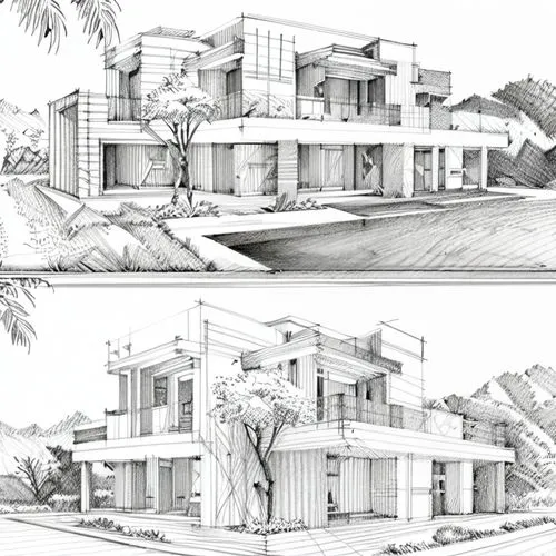 house drawing,modern house,modern architecture,contemporary,houses clipart,house shape,residential house,villas,garden elevation,3d rendering,floorplan home,architect plan,two story house,build by mir