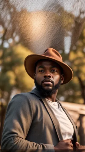 brown hat,men's hat,gold foil men's hat,men hat,african man,men's hats,farmer in the woods,african businessman,yellow sun hat,fedora,portrait photography,stovepipe hat,black businessman,high sun hat,nature and man,african american male,brown cap,man portraits,park ranger,zambia zmw