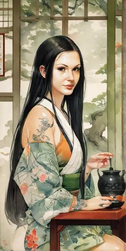 geisha girl,japanese art,geisha,oriental painting,tea ceremony,oriental girl,chinese art,oriental princess,japanese woman,japanese tea,asian woman,japanese culture,japanese background,mulan,mukimono,tong sui,tea zen,woman at cafe,yi sun sin,junshan yinzhen