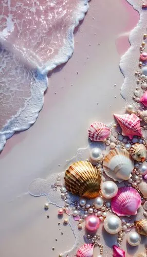 watercolor seashells,seashells,mermaid scales background,sea shells,pink beach,seashell