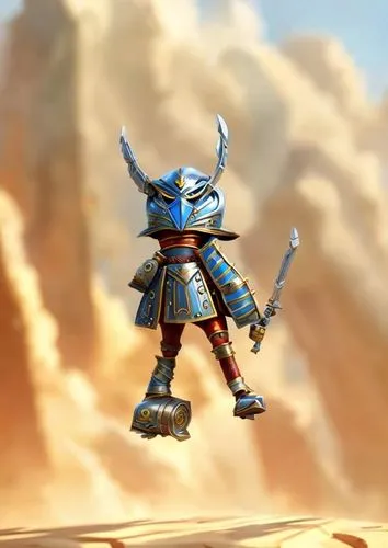 Warriors in armor,a cartoon knight jumping in the air with his sword,skylander giants,skylanders,bionicle,makuta,yoshimitsu,kotal,Common,Common,Cartoon