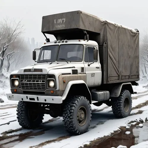 kamaz,uaz,russian truck,unimog,berliet,long cargo truck,Conceptual Art,Fantasy,Fantasy 33