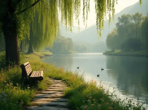 green landscape,beautiful landscape,nature wallpaper,river landscape,weeping willow,calmness,tranquility,landscape background,nature landscape,landscape nature,tranquillity,nature background,background view nature,shaoming,beautiful lake,landscapes beautiful,natural scenery,serenity,quietude,the natural scenery,Photography,General,Realistic