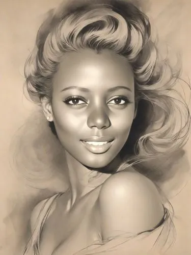 charcoal drawing,airbrush,charcoal pencil,airbrushing,graphite,airbrushed,african american woman,pencil drawing,girl drawing,charcoal,african woman,pencil drawings,monifa,photo painting,digital painting,chalk drawing,dessin,bardot,black woman,diahann,Digital Art,Ink Drawing