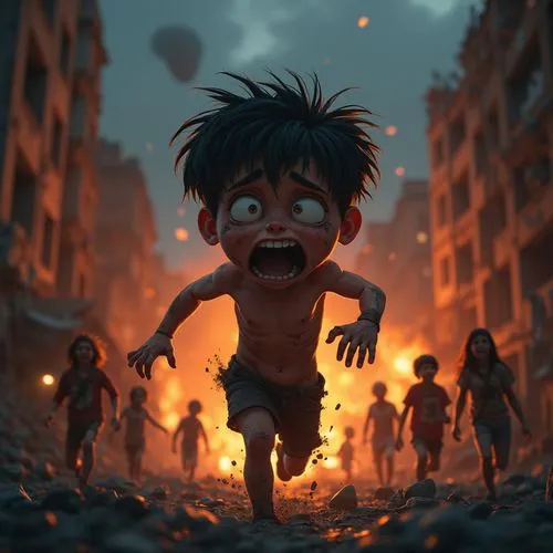 tetsuo,children of war,kiriasis,akira,kids illustration,apocalypse,Photography,General,Realistic