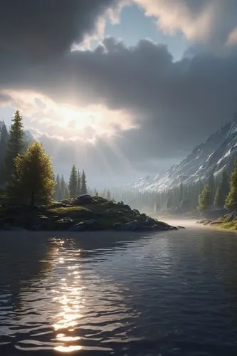 skyrim,salt meadow landscape,mountain river,river landscape,landscape background,beauty scene,full hd wallpaper,alpine lake,beautiful lake,northrend,mountain sunrise,evening lake,heaven lake,mountain lake,mountainlake,beautiful landscape,first light,mountain valley,eventide,virtual landscape,Photography,Documentary Photography,Documentary Photography 16