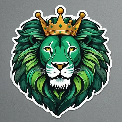 king crown,skeezy lion,lion,crest,lion white,forest king lion,lion number,lion head,masai lion,crown render,lion capital,king of the jungle,type royal tiger,lions,lion's coach,two lion,royal crown,leo,crown icons,crown seal,Unique,Design,Sticker