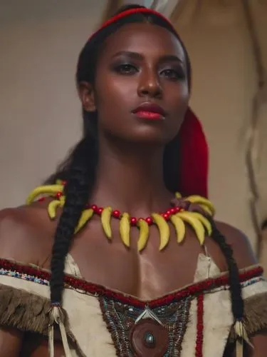 Winnetou, the chief of the Apaches, sits in front of his tepee. The scene is set against a backdrop of rolling hills and a clear blue sky.,a close up of a person wearing a costume and jewelry,byanyima