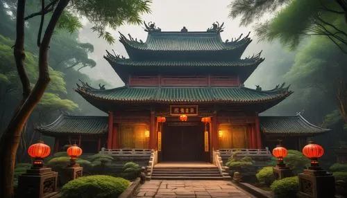 buddhist temple,asian architecture,wudang,hall of supreme harmony,shaoming,qingcheng,hanging temple,yunnan,hushan,qibao,teahouse,longshan,teahouses,jingshan,xiangshan,shaoxing,qingming,shannxi,wuxi,taoist,Art,Classical Oil Painting,Classical Oil Painting 38