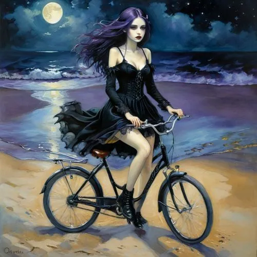 bicyclette,bicyclist,bicycle ride,bicycle,bicycling,Illustration,Realistic Fantasy,Realistic Fantasy 30