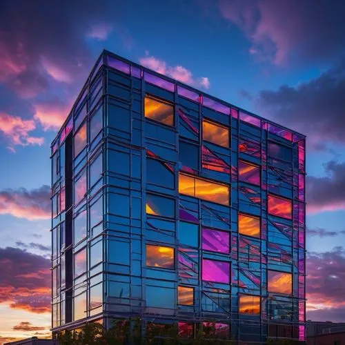 yotel,colorful facade,tetris,glass building,glass facade,vdara,harpa,cubic house,escala,sky apartment,colorful glass,hotel w barcelona,cube house,phototherapeutics,multi storey car park,office building,colorful light,reykjavik,modern architecture,glass facades,Illustration,Paper based,Paper Based 17