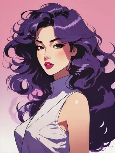 megara,fujiko,psylocke,purple background,gothel,violetta,Illustration,Japanese style,Japanese Style 06