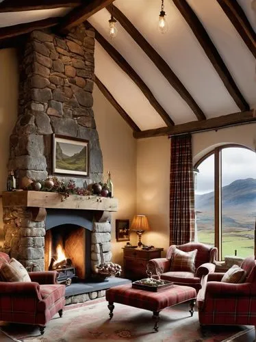 coledale,troutbeck,cottars,glenalmond,sitting room,fireplaces,wasdale,fire place,trotternish,cardrona,newtonmore,donard,bowhill,gleneagles hotel,lodge,vaulted ceiling,haythornthwaite,fireplace,threlkeld,country cottage,Illustration,American Style,American Style 05