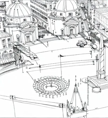 piazza del popolo,trafalgar square,piazza san pietro,st peter's square,capitoline square,piazza navona,duomo square,peter's square,piazza di spagna,piazza,vencel square,eternal city,spanish steps,camera drawing,capitol square,pantheon,st mark's square,vatican city flag,venice square,vaticano,Design Sketch,Design Sketch,Hand-drawn Line Art