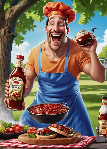 barbeque,chef,ketchup tomato sauce,barbecue sauce,ketchup,burger king premium burgers,men chef,pubg mascot,bbq,deli,marinara sauce,tomato purée,salsa sauce,tomato paste,game illustration,tomato sauce,burgers,condiment,barbeque grill,pizza supplier,Conceptual Art,Daily,Daily 11