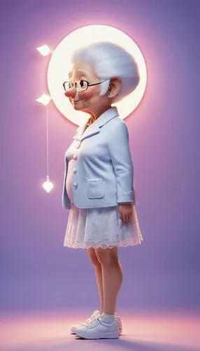 agnes,grandma,granny,pearl onion,elderly person,elderly lady,grandmother,mini e,grama,nanny,chowder,pensioner,senior citizen,despicable me,older person,cute cartoon character,granny smith,grandparent,elderly people,cinema 4d,Conceptual Art,Fantasy,Fantasy 29