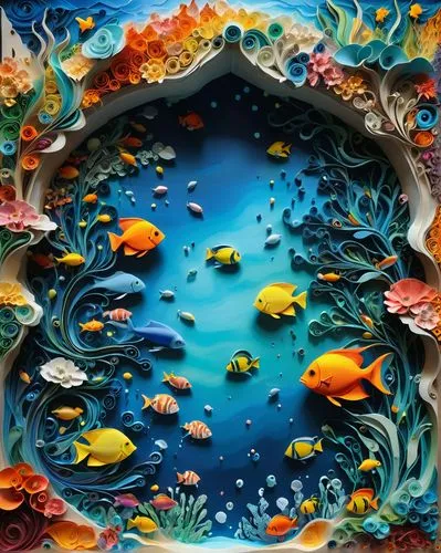 underwater playground,aquarium decor,aquarium,coral reef,underwater landscape,under the sea,coral reef fish,koi pond,fish in water,aquarium inhabitants,school of fish,underwater background,fish tank,acquarium,fish collage,under sea,fishes,underwater oasis,underwater world,ocean floor,Unique,Paper Cuts,Paper Cuts 01