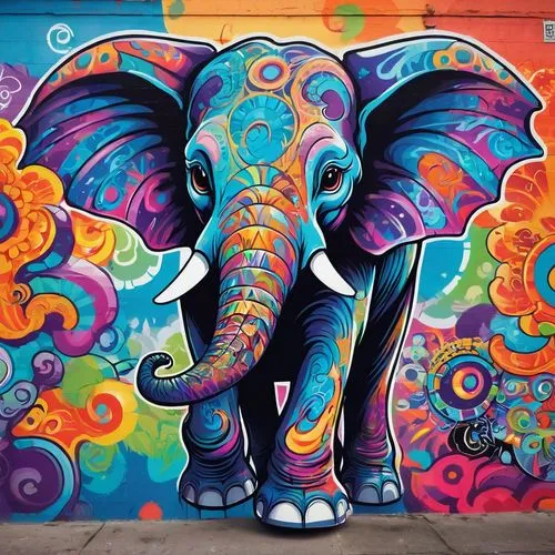 mandala elephant,circus elephant,blue elephant,elephunk,cartoon elephants,dumbo,Conceptual Art,Graffiti Art,Graffiti Art 07