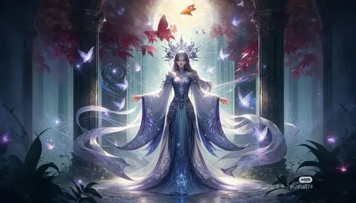 galadriel,queen of the night,blue enchantress,priestess,the snow queen,elenore,sorceress,prospera,sorceror,azura,fantasia,silmarillion,hecate,fairy queen,liliana,estess,thingol,volia,llyra,ice queen