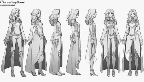 costume design,concept art,leg dresses,elven,fashion design,long coat,bridal clothing,women's clothing,character animation,concepts,long necked,fashion sketch,sidonia,dark elf,one-piece garment,stilts,witch's legs,violet head elf,long dress,staves,Unique,Design,Character Design