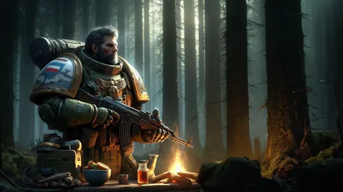 Warhammer,woodsman,thorin,witcher,game art,fantasy picture,game illustration,lumberjack,the wanderer,lone warrior,forest man,warrior and orc,mountain guide,shaman,massively multiplayer online role-pla