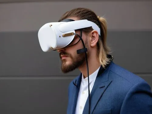 man wearing virtual headset looking away from the camera,vr headset,vr,sbvr,virtual reality headset,kjellberg,oculus,Photography,Documentary Photography,Documentary Photography 25