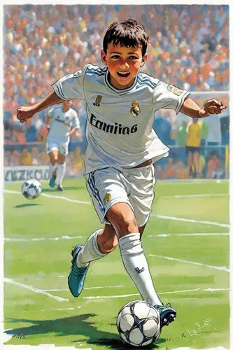 Niño once años real Madrid chute de pelota ,bale,real madrid,children's soccer,ronaldo,pallone,footballer,cristiano,soccer player,kid hero,uefa,jackie chan,kids illustration,little kid,cimarrón urugua