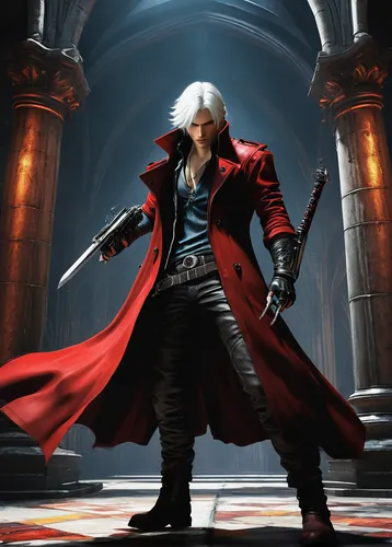 nero,fullmetal alchemist edward elric,red coat,blade,dodge warlock,count,howl,red cape,male character,grimm reaper,dracula,magus,corvin,ren,full hd wallpaper,cg artwork,red hood,dean razorback,swordsman,male elf,Illustration,Realistic Fantasy,Realistic Fantasy 24