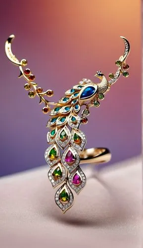 a beatiful masterpiece of a jewelry necklace designed according to a peacock, white gold material diamonds, colorful gems,colorful ring,jewelry（architecture）,jewelry florets,ring jewelry,jewelries,jew