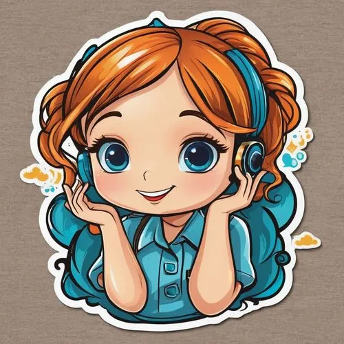 telegram icon,flat blogger icon,orihime,honoka,chibi girl,nami,Unique,Design,Sticker